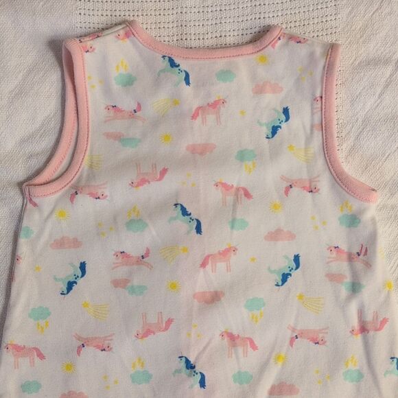 Carter's Medium 6-9 months Pink Unicorn Cotton Zippered Sleep Sack - Picture 8 of 9